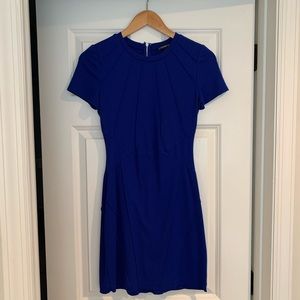 Blue mini dress, fitted. From express. Wore once, too small for me, I am 5’7”.